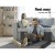 Giselle Bedding Double Grey Foldable Mattress - Velvet Fabric, High-Density Foam, Washable Cover, 180x122x12cm