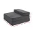 Giselle Bedding Foldable Single Mattress - Velvet Grey, High Density Foam, Washable Cover, 180x70x12cm