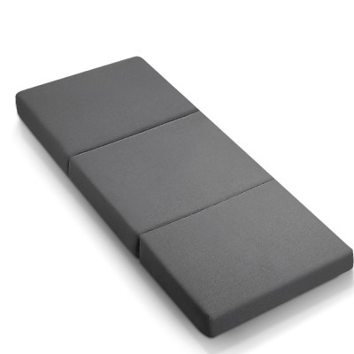 Giselle Bedding Foldable Mattress - Single Size, High-Density Foam, Washable Cover, Dark Grey, 190x79x10cm, Portable Bed