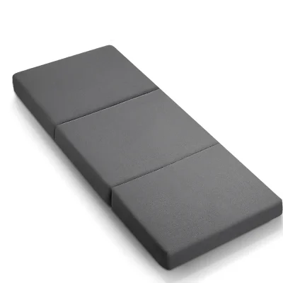 Giselle Bedding Foldable Mattress - Single Size, High-Density Foam, Washable Cover, Dark Grey, 190x79x10cm, Portable Bed