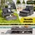 Gardeon Grey Outdoor Day Bed: 4-in-1 Wicker Lounger with Adjustable Backrest, Retractable Trays, and Storage Ottoman