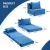 Artiss 3-in-1 Convertible Folding Sofa Bed, Armless Velvet Lounger with Pillow, High-Density Foam, Non-Slip Base, Blue