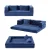 Artiss 3-in-1 Convertible Sofa Bed - Velvet, High-Density Foam, Non-Slip Base, 300KG Capacity, Curved Couch, Blue