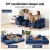 Artiss 3-in-1 Convertible Sofa Bed - Velvet, High-Density Foam, Non-Slip Base, 300KG Capacity, Curved Couch, Blue