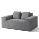 Artiss 2 Seater Corduroy Loveseat Sofa Bed - No Assembly, High-Density Foam, Pocket Spring, Grey, Bonus Cushions Artiss 2 Seater Corduroy Loveseat Sofa Bed - No Assembly, High-Density Foam, Pocket Spring, Grey, Bonus Cushions