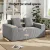 Artiss 2 Seater Corduroy Loveseat Sofa Bed - No Assembly, High-Density Foam, Pocket Spring, Grey, Bonus Cushions
