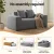 Artiss 2 Seater Corduroy Loveseat Sofa Bed - No Assembly, High-Density Foam, Pocket Spring, Grey, Bonus Cushions