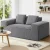 Artiss 2 Seater Corduroy Loveseat Sofa Bed - No Assembly, High-Density Foam, Pocket Spring, Grey, Bonus Cushions