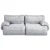 Artiss Grey 2-Seater Modular Sofa Bed - No Assembly, High-Density Foam, Ergonomic Design, Vacuum Packed for Easy Setup