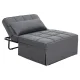 Artiss Siyi 4-in-1 Convertible Sofa Bed Lounge Ottoman Recliner, Linen Grey, Adjustable Backrest, Metal Frame