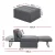 Artiss Siyi 4-in-1 Convertible Sofa Bed Lounge Ottoman Recliner, Linen Grey, Adjustable Backrest, Metal Frame