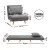 Artiss Grey Linen Convertible Sofa Bed Recliner - 1-Seater, Metal Frame, High-Density Foam, Easy Assembly, 120kg Capacity