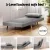 Artiss Grey Linen Convertible Sofa Bed Recliner - 1-Seater, Metal Frame, High-Density Foam, Easy Assembly, 120kg Capacity