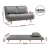 Artiss 2 Seater Sofa Bed Convertible Couch Recliner, Grey Linen, 240kg, Adjustable Split Backrest, 183cm