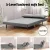 Artiss 2 Seater Sofa Bed Convertible Couch Recliner, Grey Linen, 240kg, Adjustable Split Backrest, 183cm