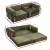 Artiss Convertible Folding Sofa Bed Green - Corduroy Fabric, 2-Seater, Steel Frame, 180x200cm, Non-Slip, 300kg Capacity