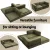 Artiss Convertible Folding Sofa Bed Green - Corduroy Fabric, 2-Seater, Steel Frame, 180x200cm, Non-Slip, 300kg Capacity