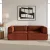 Artiss Convertible Folding Sofa Bed Orange - 2-Seater Corduroy, Steel Frame, 180x200cm, Supports 300kg, Non-Slip Design