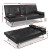 Artiss 3-Seater Sofa Bed, PU Leather, 168CM, Black, Cinema Lounge, Adjustable Recline, Space-Saving Design
