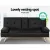 Artiss 3-Seater Sofa Bed, PU Leather, 168CM, Black, Cinema Lounge, Adjustable Recline, Space-Saving Design Artiss 3-Seater Sofa Bed, PU Leather, 168CM, Black, Cinema Lounge, Adjustable Recline, Space-Saving Design