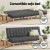 Artiss 2x Sofa Bed Couch Single Seater Recliner – Grey Fabric, Modular 2-Seater, Adjustable Back, Wooden Legs