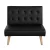 Artiss 1-Seater Recliner Sofa Bed Couch, Faux Linen, Black - Adjustable Backrest, Wooden Frame, Rubber Wood Legs