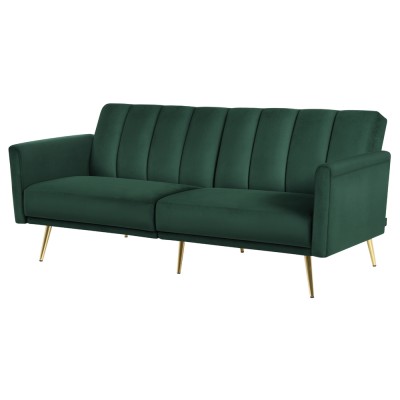 Artiss 3 Seater Velvet Sofa Bed Couch, Convertible Lounge, Adjustable Arm Recliner, Modern Green, 207cm, 300kg Artiss 3 Seater Velvet Sofa Bed Couch, Convertible Lounge, Adjustable Arm Recliner, Modern Green, 207cm, 300kg