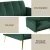 Artiss 3 Seater Velvet Sofa Bed Couch, Convertible Lounge, Adjustable Arm Recliner, Modern Green, 207cm, 300kg