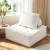 Artiss Floor Sofa Lounge Chair with Removable Pillow - Ergonomic, Bouclé Fabric, 86cm, Plush Cotton Backrest, White