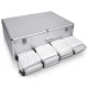 Embellir CD & DVD Storage Case, Aluminium, 1000 Disc Capacity, Silver, Durable & Lightweight with Lock & Key Security