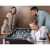 5FT Black Foosball Soccer Table Game for Home, MDF Board, Chrome Steel Rods, Cup Holders, 2 Balls, Family Party
