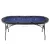 183cm Folding Poker Table Top for 8 Players - Casino-Style Felt, PU Leather Rails, Metal Frame, Blue