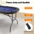 183cm Folding Poker Table Top for 8 Players - Casino-Style Felt, PU Leather Rails, Metal Frame, Blue
