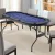 183cm Folding Poker Table Top for 8 Players - Casino-Style Felt, PU Leather Rails, Metal Frame, Blue