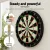 18" Premium Sisal Dartboard Set with Rotating Score Ring, Staple-Free Divider, 6 Steel Darts, Wall Mount, Party Game
