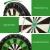 18" Premium Sisal Dartboard Set with Rotating Score Ring, Staple-Free Divider, 6 Steel Darts, Wall Mount, Party Game