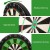 18" Sisal Dartboard and Wooden Cabinet Set with 6 Steel Darts, Rotating Score Ring, Staple-Free Divider, Brown
