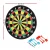 16" Magnetic Dartboard for Kids and Family, Safe Needleless Darts, Indoor Outdoor Game, Durable Plastic, Red Black