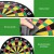 16" Magnetic Dartboard for Kids and Family, Safe Needleless Darts, Indoor Outdoor Game, Durable Plastic, Red Black