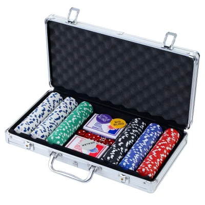 300pcs Poker Chips Set with Aluminium Case, 11.5g Casino-Style Chips, 2 Decks, 5 Dice, Buttons – Texas Hold'em Game 300pcs Poker Chips Set with Aluminium Case, 11.5g Casino-Style Chips, 2 Decks, 5 Dice, Buttons – Texas Hold'em Game