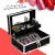 Embellir Portable Cosmetic Beauty Makeup Carry Case, Grade-A Aluminum, Crocodile Black, 28x17.5x31cm, with Mirror