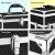 Embellir Portable Cosmetic Beauty Makeup Carry Case, Grade-A Aluminum, Crocodile Black, 28x17.5x31cm, with Mirror