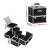 Embellir Makeup Case Beauty Organizer Bag, Aluminum ABS, Diamond Black, 27x19.5x27.5cm, Portable Travel Cosmetic Storage
