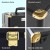 Embellir Portable Cosmetic Beauty Makeup Case, Aluminum, 36x25x23cm, Black & Gold, Professional Organizer with Lock