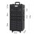 Embellir Makeup Trolley, Aluminium, 35x25x75cm, Diamond Black, Portable Beauty Case with Wheels, 4-in-1 Organizer Box