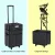 Embellir Makeup Trolley, Aluminium, 35x25x75cm, Diamond Black, Portable Beauty Case with Wheels, 4-in-1 Organizer Box