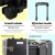 Embellir Makeup Case Beauty Trolley, Aluminum, 35x25x75cm, Gold & Black, 7-in-1 Cosmetic Organizer with Wheels
