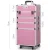 Embellir Makeup Case Beauty Trolley, Aluminium Frame, 35x25x75cm, Pink, 7-in-1 Portable Cosmetic Organiser with Wheels