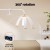 Embellir LED Beauty Light Half Moon Lamp, Adjustable 144-180cm, Aluminium Alloy, 360° Rotation for Salon Use
