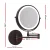 Embellir Extendable Makeup Mirror, Iron & Aluminum, 33x32cm, Brown - 10X Magnifying, LED Touch Control, 3 Light Modes